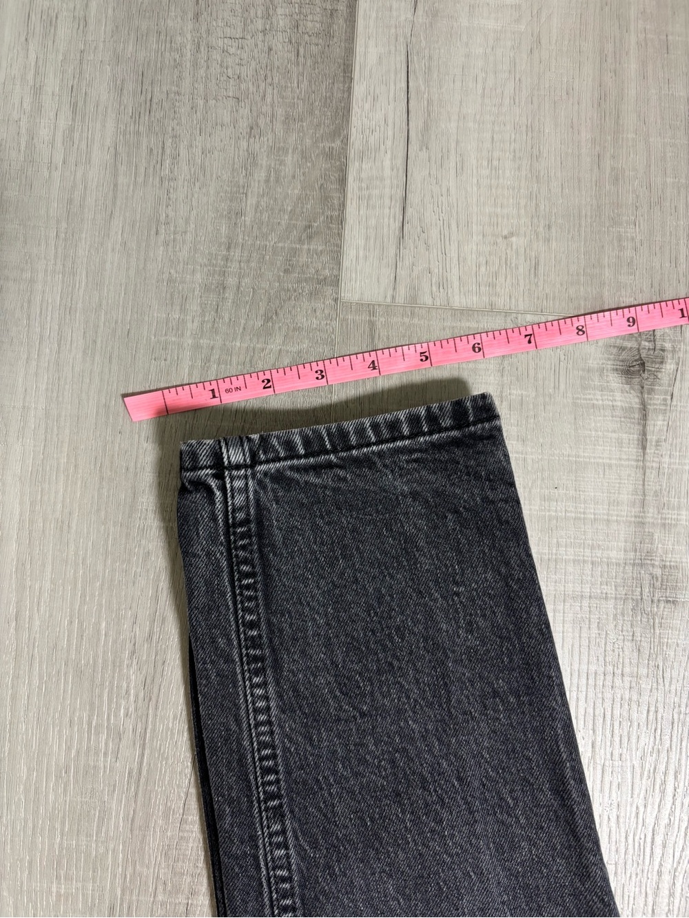 Zara High Rise Straight Leg Jeans Gray Black Washed Denim Sz 4 - Picture 2 of 11